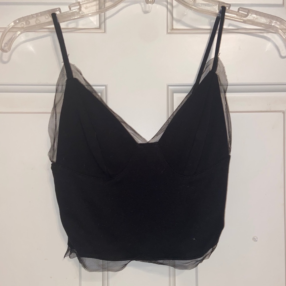 Urban outfitters black crop top